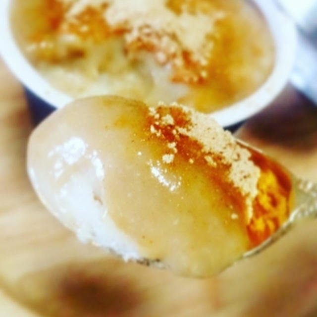 手作りだよ！黒蜜きな粉のお豆腐アイス♪