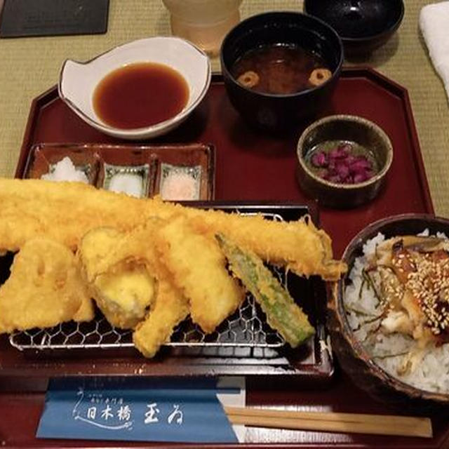 日本橋 玉ゐであなご天ぷら定食（後楽園 ラクーア）。