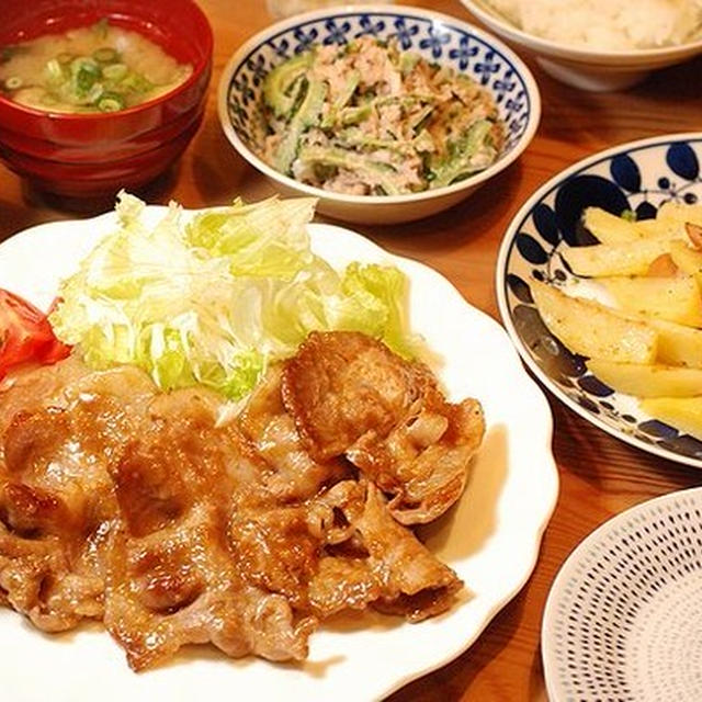 ６３３円＊豚のにんにくみそ焼き定食【寂しい母】