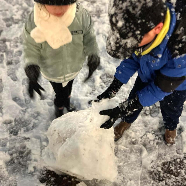 夜な夜な作った雪だるま 我が家の恵方巻き