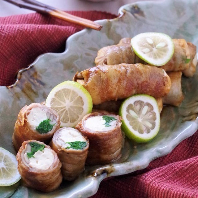 ボリュームUP！豆腐と野菜の豚肉巻き