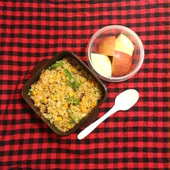 菜の花のチャーハン弁当（38日目）