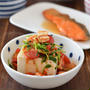 ボリューム冷奴・トマト豆苗キムチ冷奴の魚ごはんの日。
