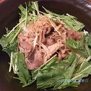 牛肉とえのきの塩麹炒め丼