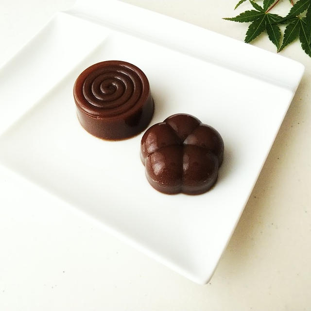シリコン製の和菓子型でコーヒー水ようかん
