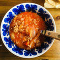 ひき肉たっぷり◯濃厚トマトスープ。