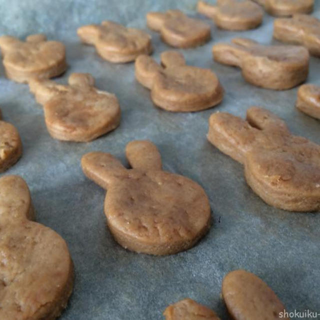 生地作り10分☆子供と作るうさぎ型きな粉クッキー
