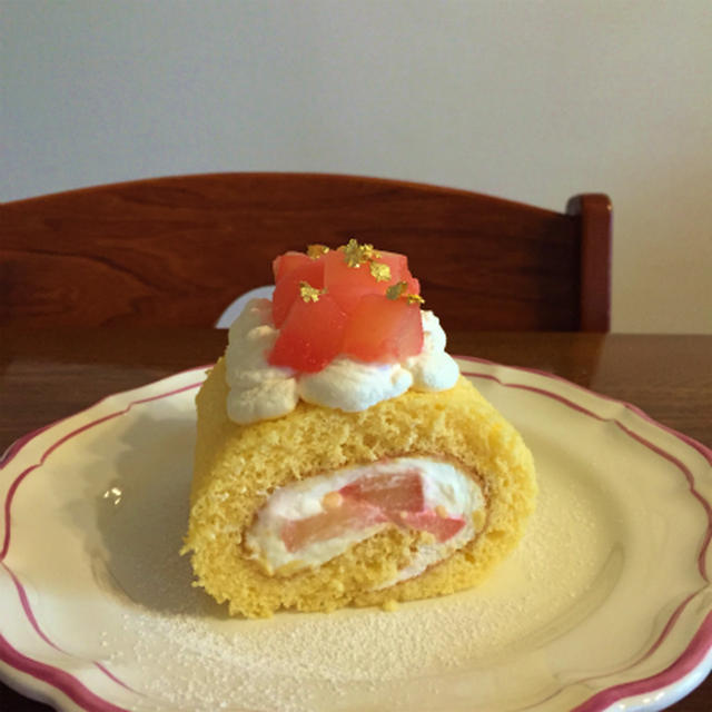 お久しぶりのロールケーキ