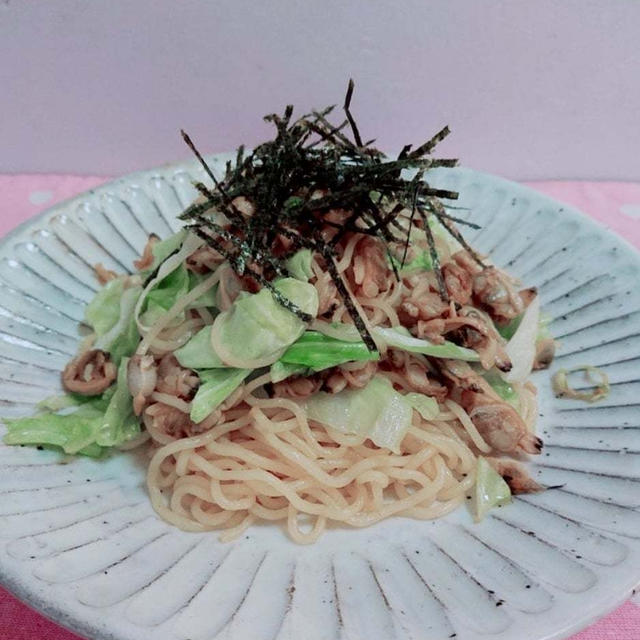 春キャベツとあさり缶の和風塩焼きそば#最近食べたいもの