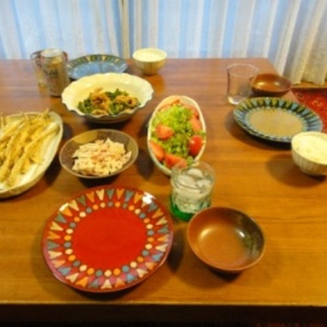 ３月２２日の夕飯　***　春野菜はご馳走　***
