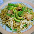 熟れ始めゴーヤのソース焼きそば