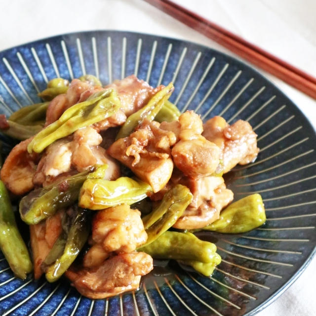 ししとうと鶏もも肉の甘酢炒め【高知クッキングアンバサダー】