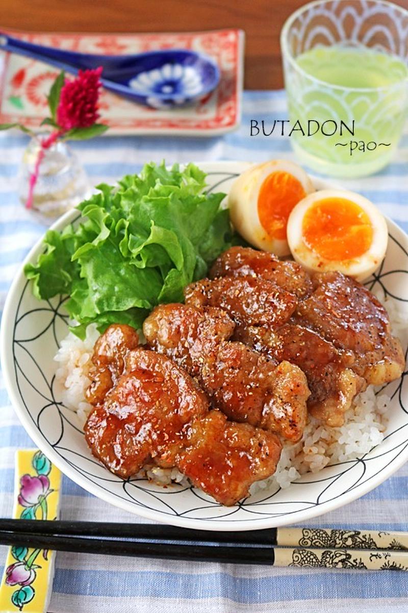 父の日にも♪煮込まずフライパンで簡単！チャーシュー風柔らか豚丼♪