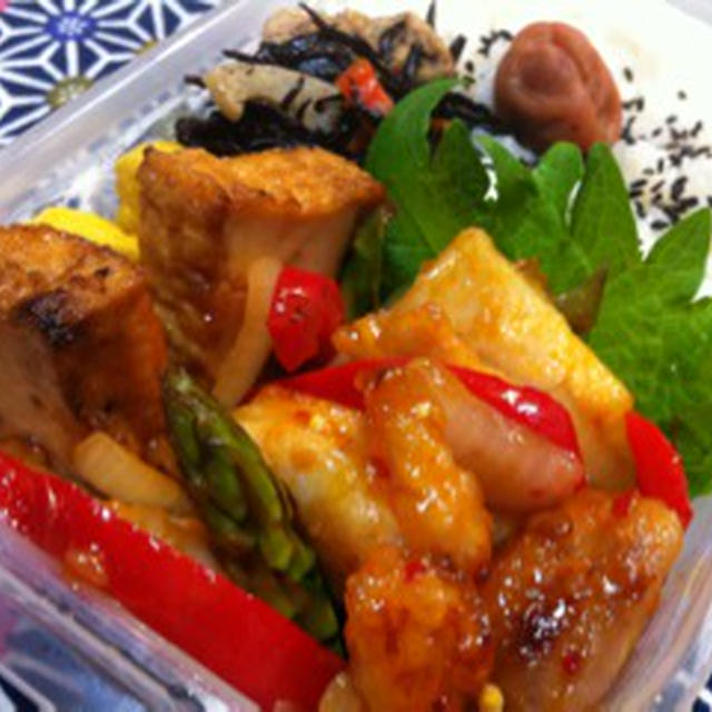 鶏と野菜のケチャ弁当