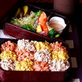 ◆パステル風三色丼弁当。 by そーにゃさん