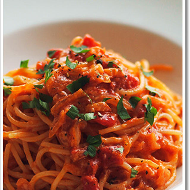 アマトリチャーナのスパゲッティ