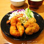 コストコ*エビフライ×牡蠣フライ定食♪