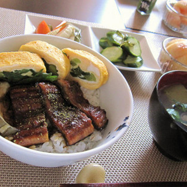 朝ごはん日記 土用の丑とスタミナ定食！