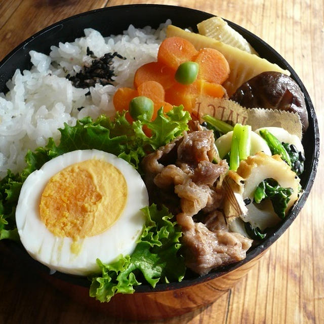 ちくわとほうれん草のからしマヨ和え弁当♪