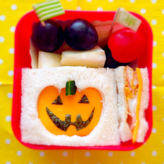 ハロウィン　シンプルサンドイッチ