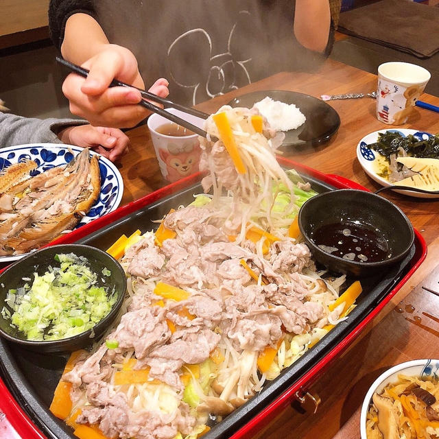 晩御飯は蒸ししゃぶです！！