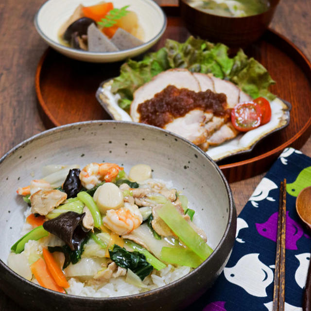 中華丼の献立。～気を緩めたらダメだよ。と自分に言い聞かせる～