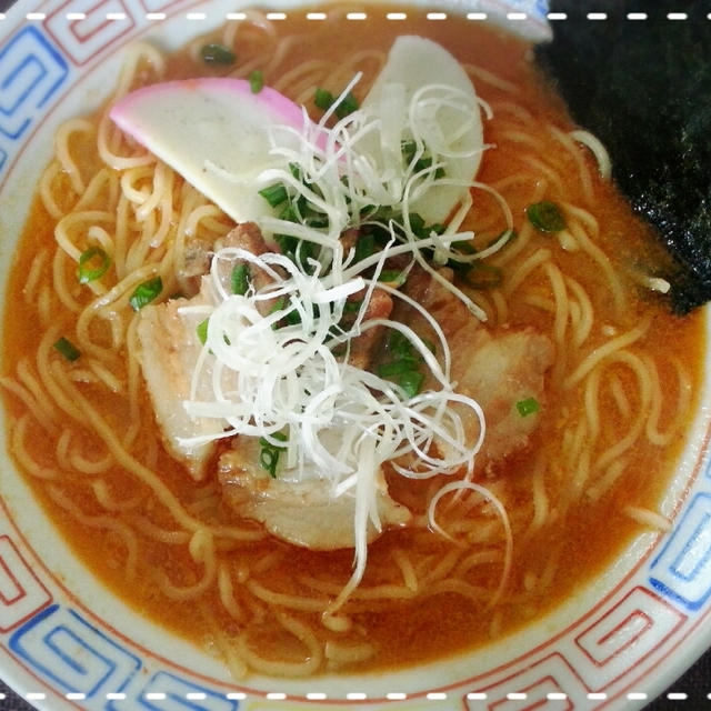 お正月料理の残り物で本格的ラーメン完成で～す♡(*^ー^)ノ♪