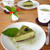 抹茶と甘酒と黒豆のレアチーズケーキ。。。