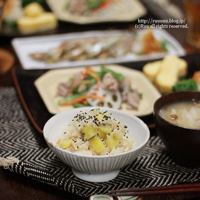 【レシピ】昆布出汁（という名の残り汁）で本格さつまいもご飯。～ひなVS魚～