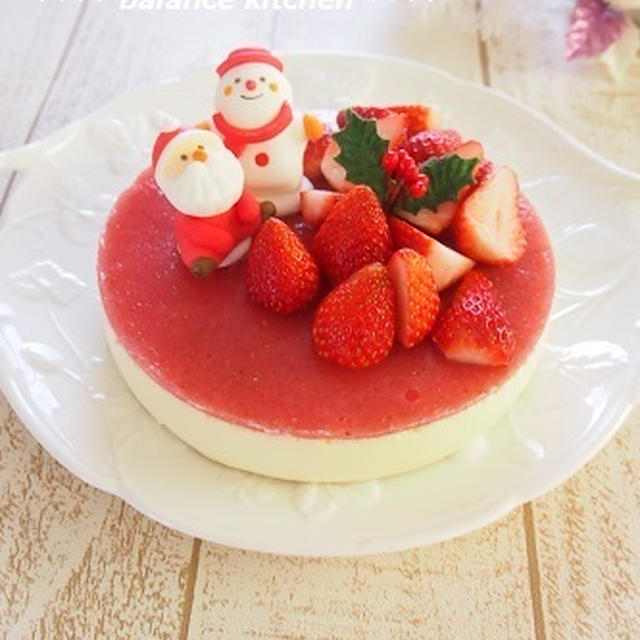 まだ間に合う！生クリーム不要！クリスマスの豆乳レアチーズケーキ