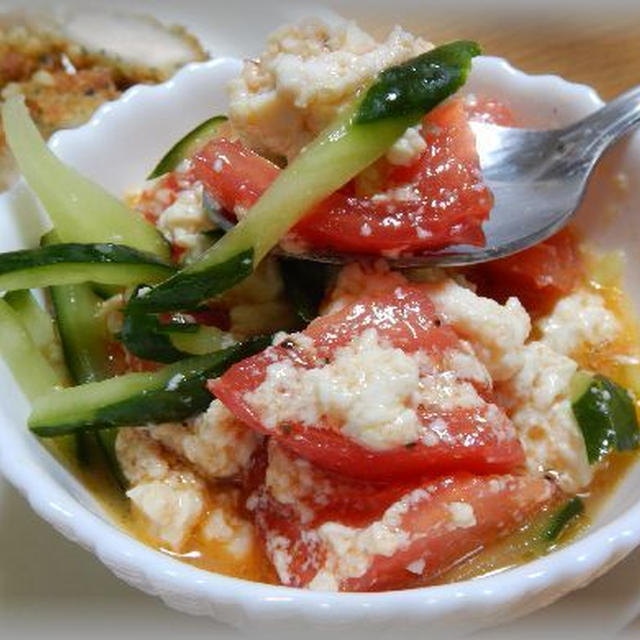 トマトとくずし豆腐のサラダ～リピート