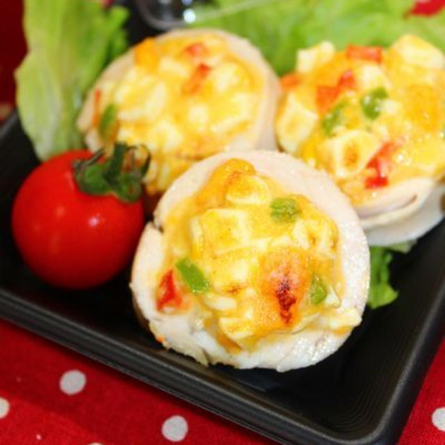 レンジで簡単!チキンのカラフルタルマヨ焼き