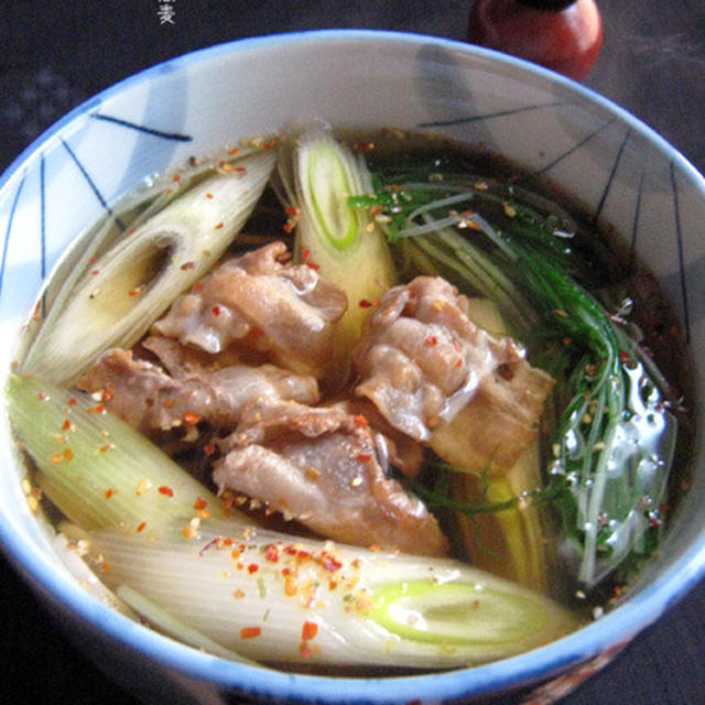 【豚と葱の南蛮蕎麦】
