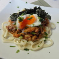 納豆そぼろのピリ辛うどん