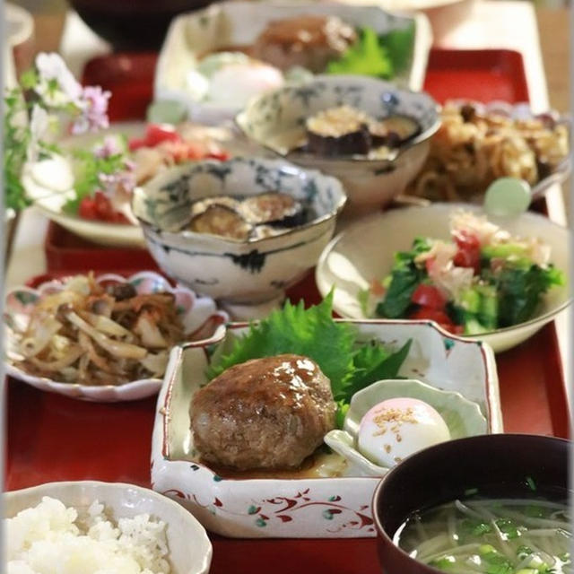  【レシピ・リンク】照り焼きハンバーグ。と　献立。と　日焼け止め。