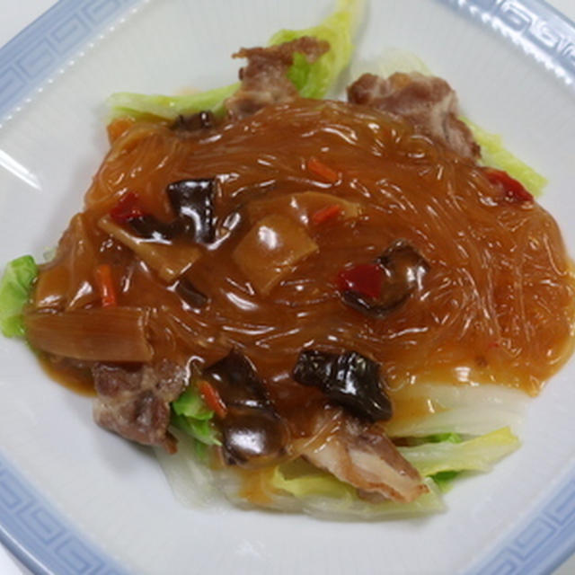 豚肉と白菜の麻婆春雨あんかけ★★★