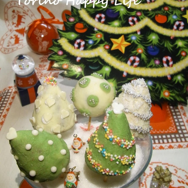 ☆クリスマスツリー ケーキポップ☆＆ クリスマスネイル