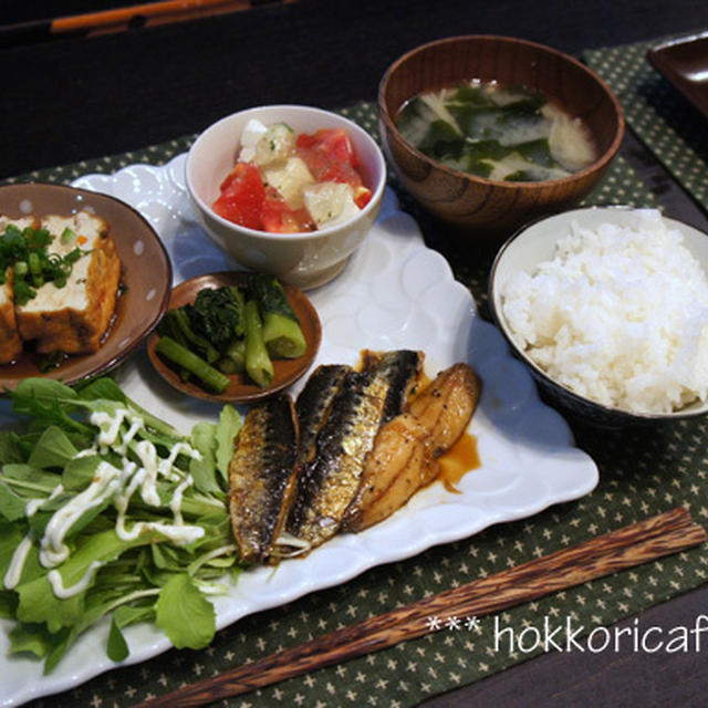 夕飯 いわしの蒲焼定食 レン君本日1歳の誕生日です By ほっこりカフェさん レシピブログ 料理ブログのレシピ満載