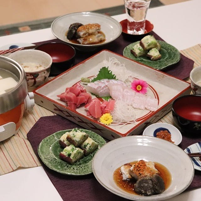 ★　鶏みそ湯豆腐・お造り・太刀魚あんかけ