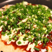 ★山芋のお好み焼き（ホットプレート）。