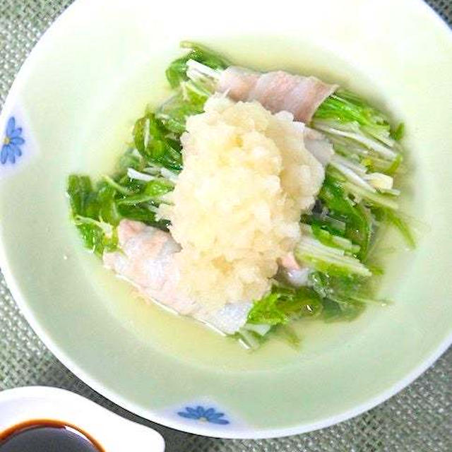 フーディストノート掲載！サッと煮て簡単〜水菜と豚バラ肉のおろしポン酢醤油