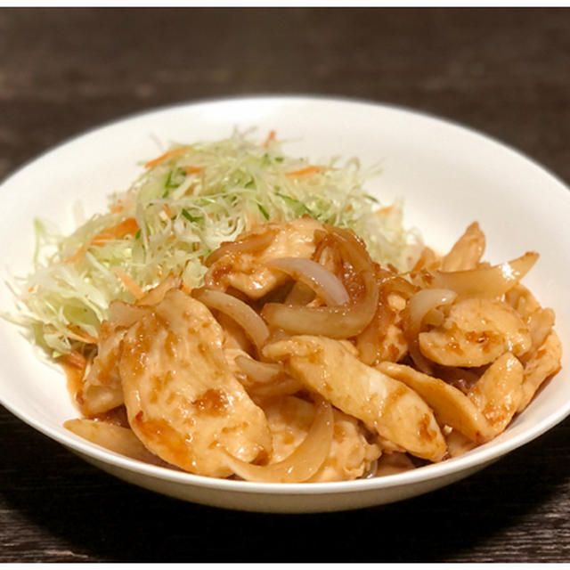 鶏胸肉の生姜焼き