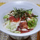 風味と食感を楽しむ「細切り長芋とマグロの漬け山かけ」