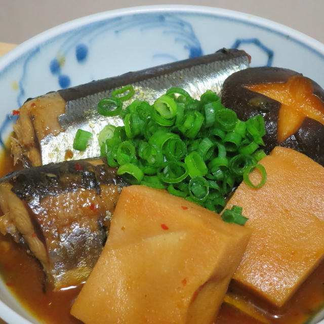 秋刀魚と高野豆腐の韓国風煮込み