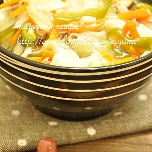 １週間節約献立～野菜あんかけ丼～