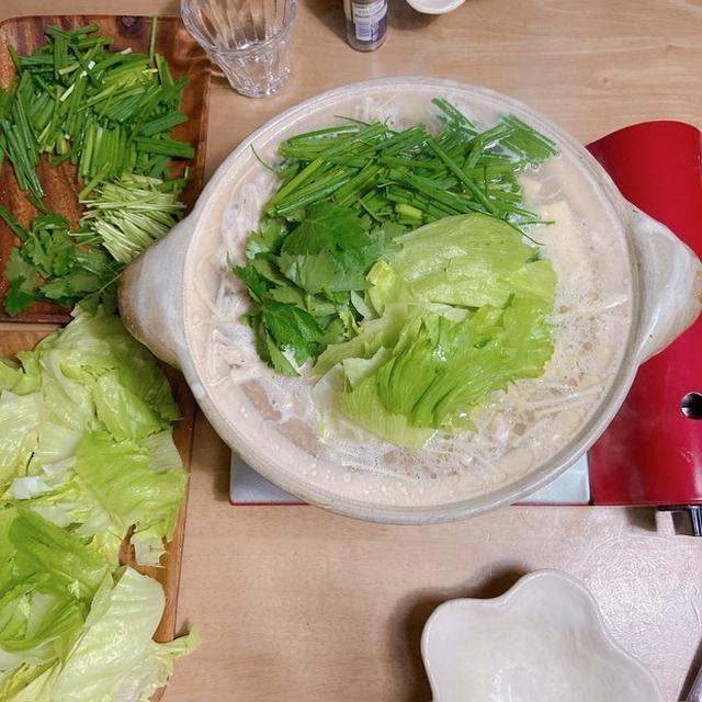 サラダみたいなレタス鍋にはまってます。