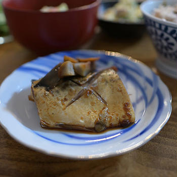 煮魚と麹小豆