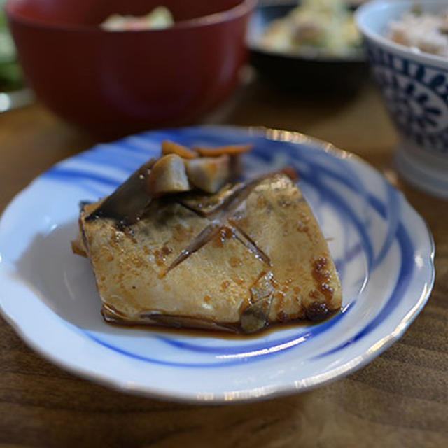 煮魚と麹小豆