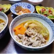 【家ごはん/献立】 キャベツ料理3日分 * イカとキャベツのバター醤油 * 豚バラキャベツ煮 * 野菜炒め