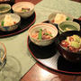 レシピ付き献立　マグロとアボカドのづけ丼・いり鶏・揚げだし豆腐・きゅうりとじゃこのしょうが酢